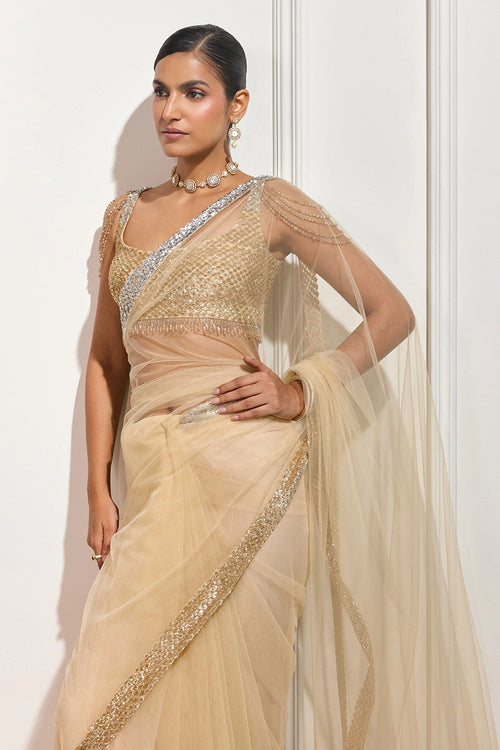 The Gilded Dusk Saree