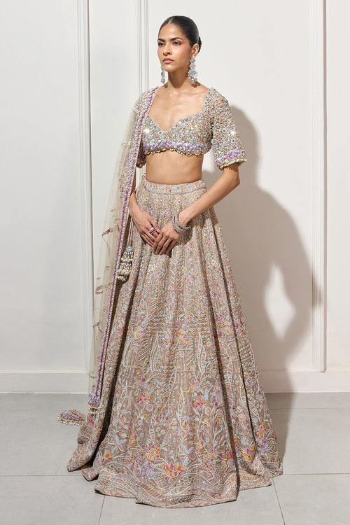 The Kimono Garden Lehenga