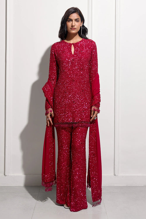 The Fuchsia Sakura Kurta Set