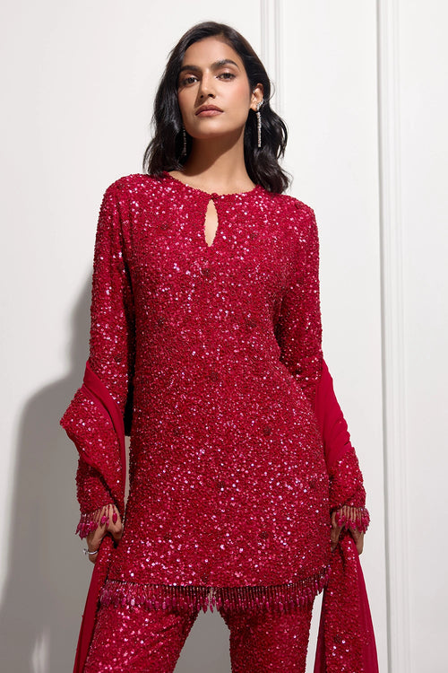 The Fuchsia Sakura Kurta Set