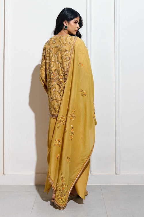 The Aki Mustard Dhoti Set