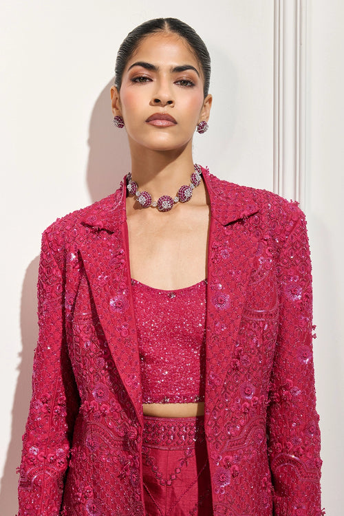 The Imperial Fuchsia Blazer Set