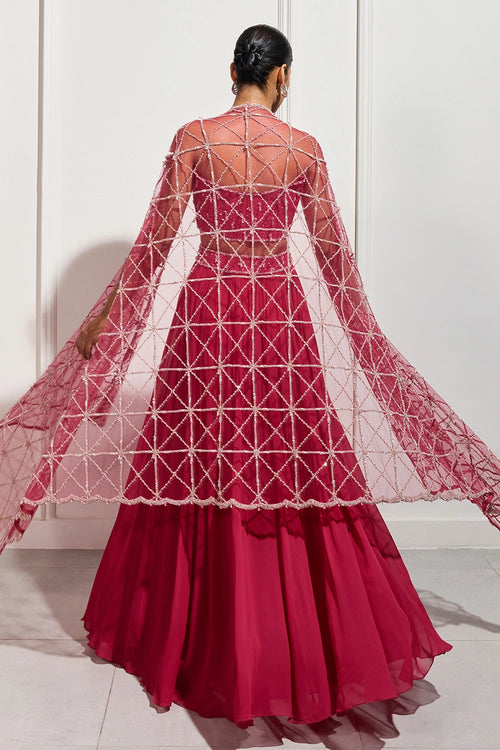 The Magenta Mist Cape Set