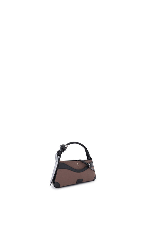 Melina Canvas Cacao Black Crossbody Bag