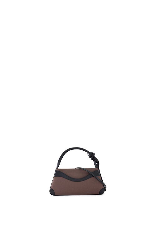 Melina Canvas Cacao Black Crossbody Bag