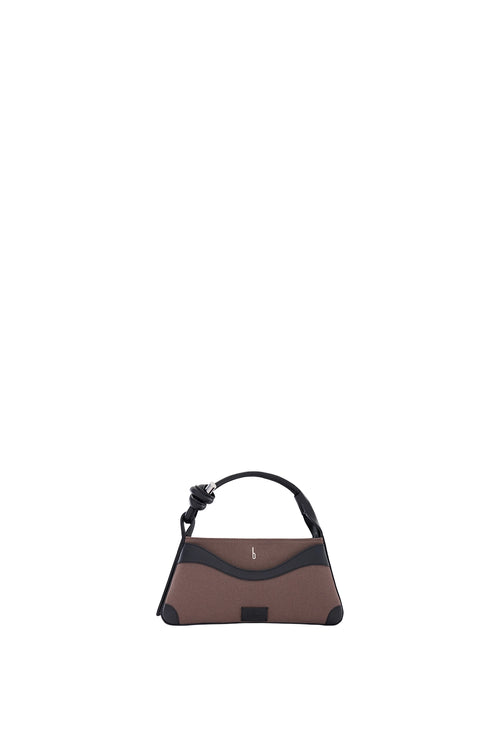 Melina Canvas Cacao Black Crossbody Bag