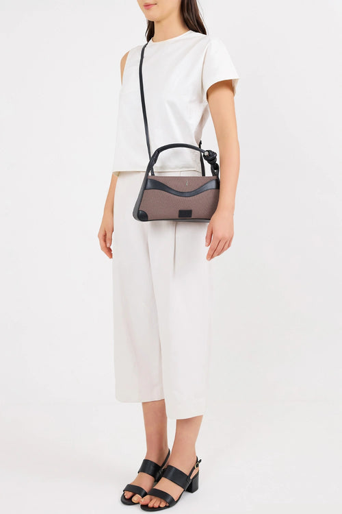 Melina Canvas Cacao Black Crossbody Bag