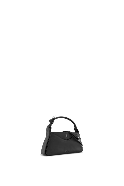 Melina Nappa Black Crossbody Bag