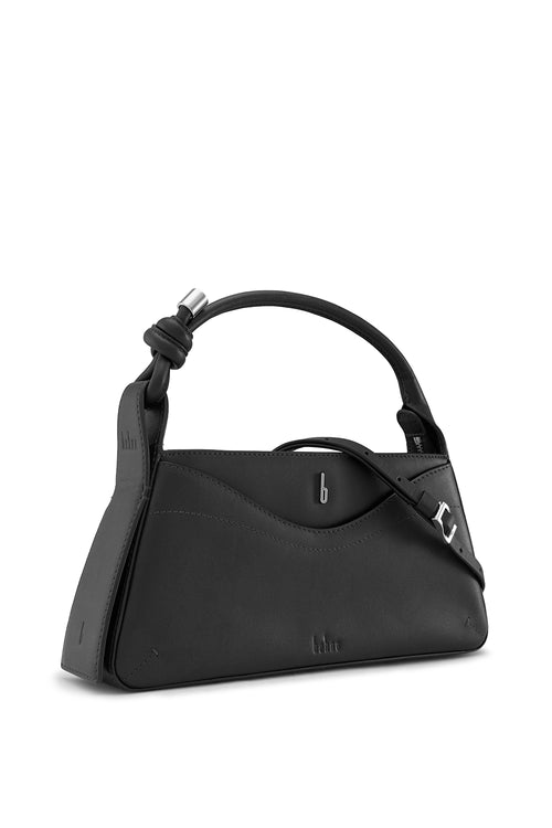 Melina Black Nappa Crossbody Bag