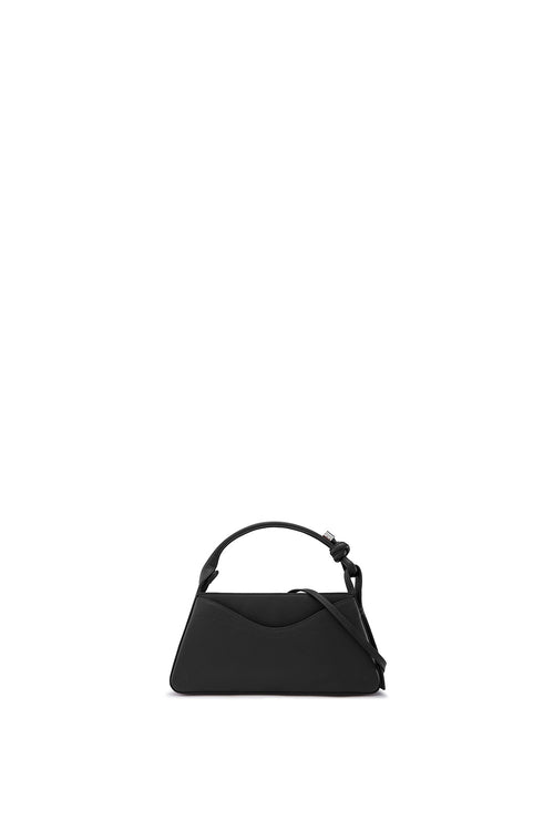 Melina Nappa Black Crossbody Bag