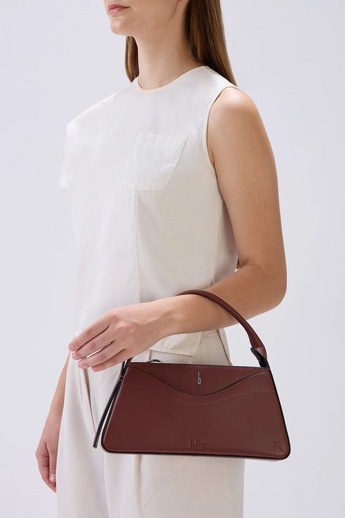Melina Nappa Brick Crossbody Bag