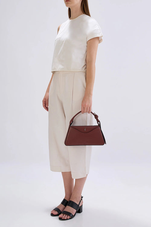 Melina Nappa Brick Crossbody Bag