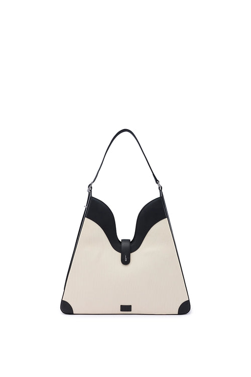 Melina Canvas Cacao Black Shoulder Bag