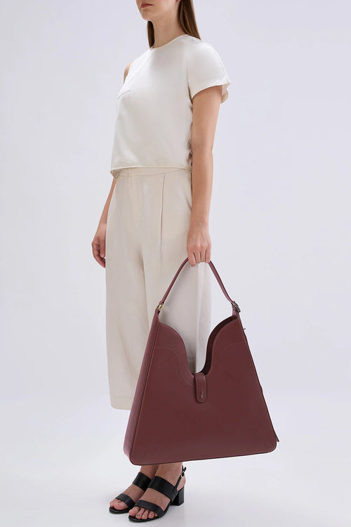Melina Brick Nappa Shoulder Bag