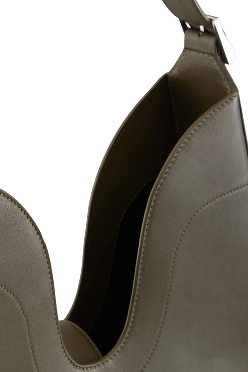 Melina Wood Nappa Shoulder Bag