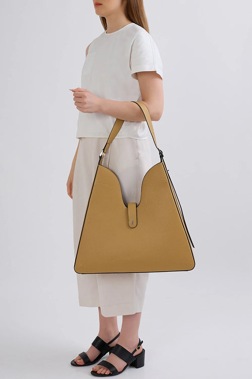 Melina Pebble Bisque Shoulder Bag