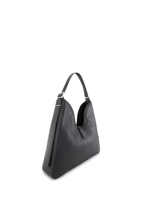 Melina Black Pebble Shoulder Bag