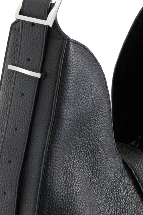 Melina Black Pebble Shoulder Bag