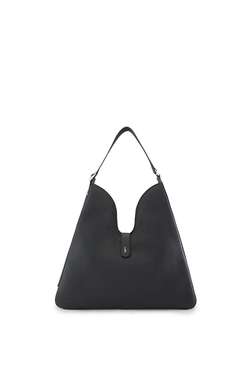 Melina Black Pebble Shoulder Bag