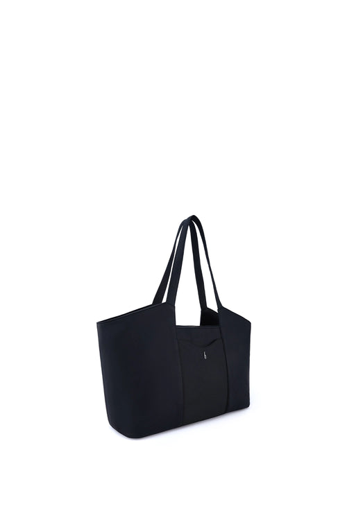 Melina Pebble Black Tote Bag