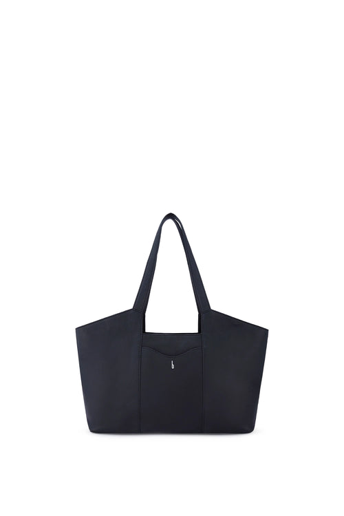 Melina Pebble Black Tote Bag
