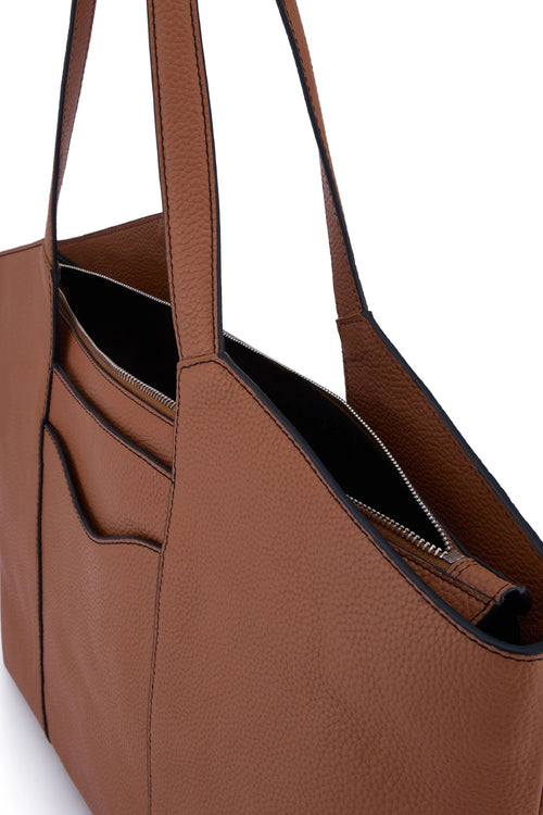 Melina Tan Black Combo Tote Bag