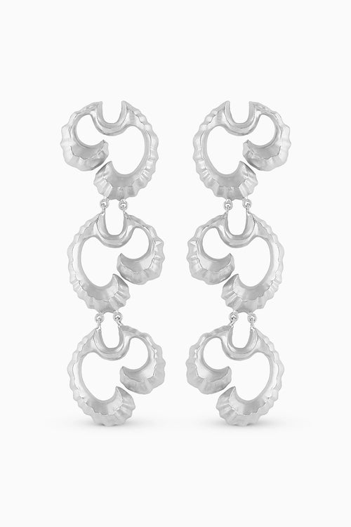 Coral Wave Silver Shoulder Dusters