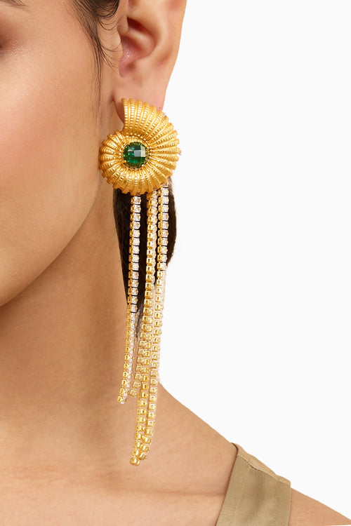 Shell Swarovski Danglers