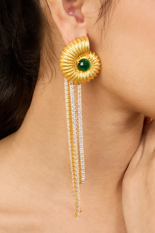 Shell Swarovski Danglers