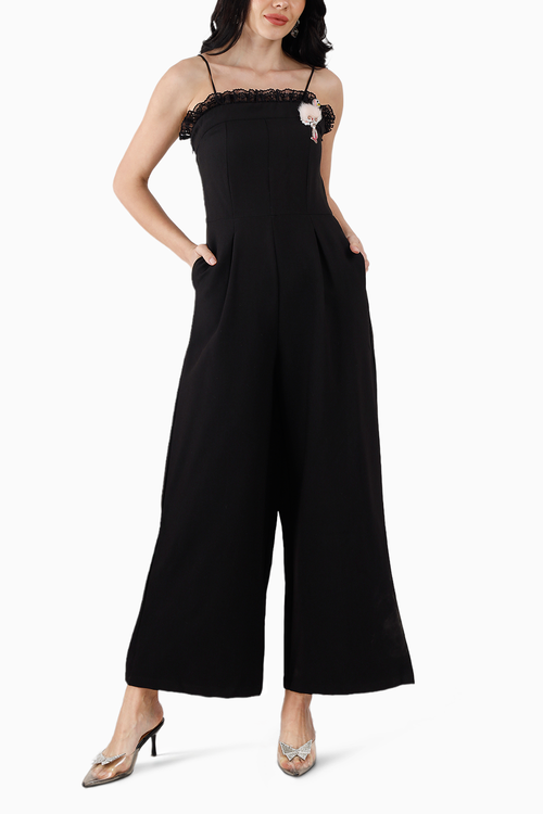 Black Bustier Jumpsuit