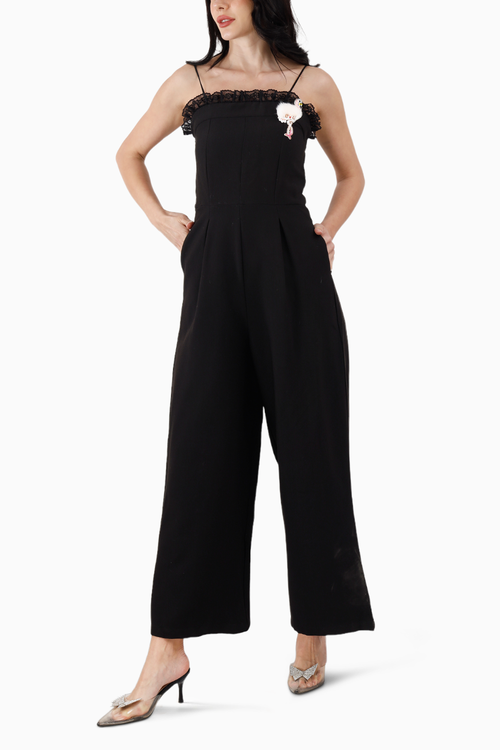 Black Bustier Jumpsuit