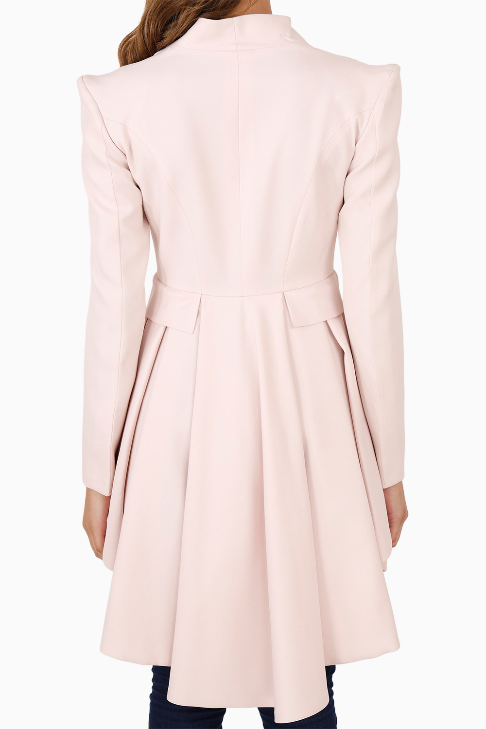 Pink Hi Low Peplum Tailcoat