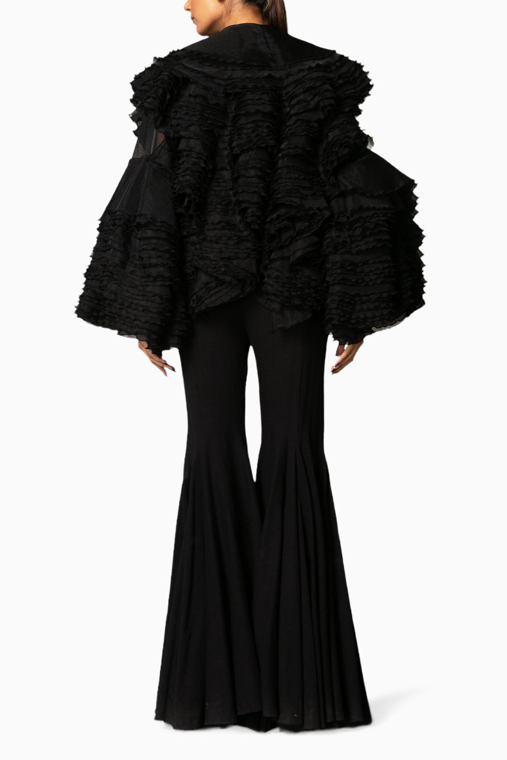 Black Knit Bell Bottoms