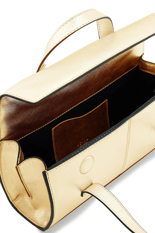 Michelle Metallic Gold Mini Crossbody Bag