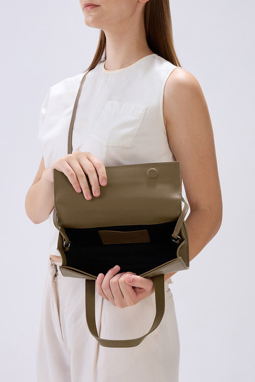 Michelle Nappa Wood Mini Crossbody Bag