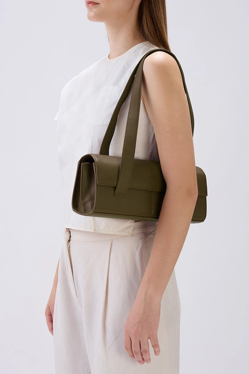 Michelle Wood Nappa Shouler Bag