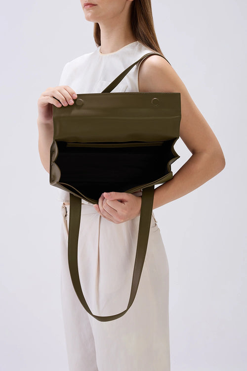 Michelle Wood Nappa Shouler Bag