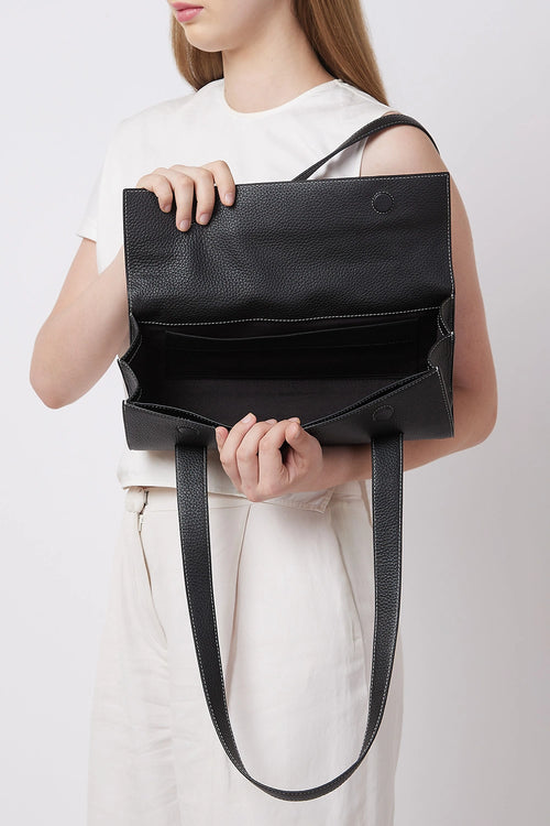 Michelle Black Pebble Shouler Bag