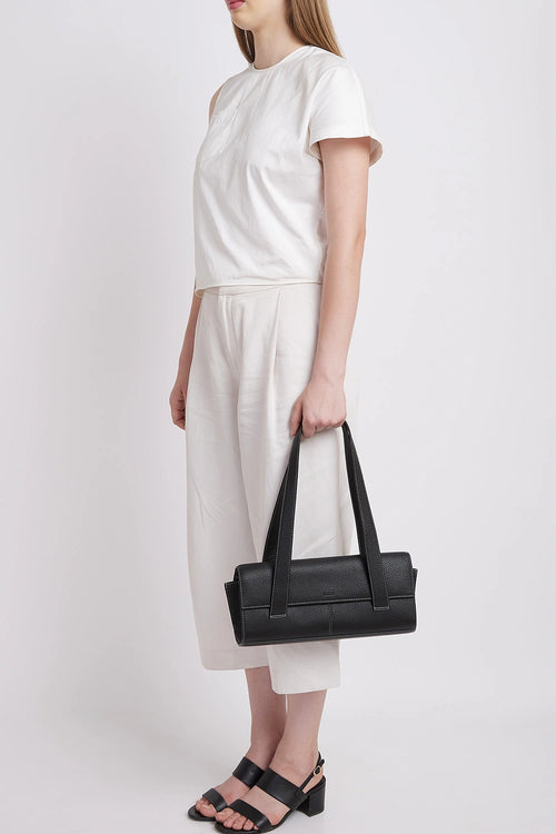 Michelle Black Pebble Shouler Bag