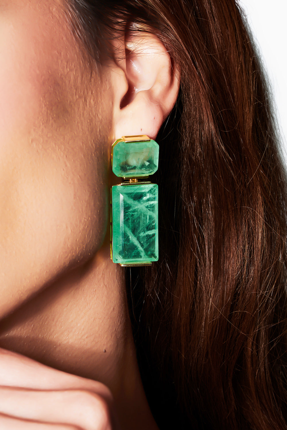 Geometric Prism Drop Earrings