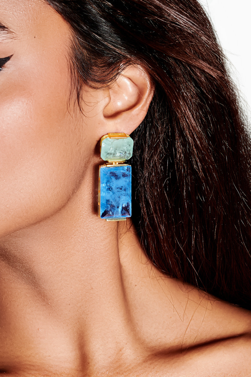 Geometric Prism Drop Earrings