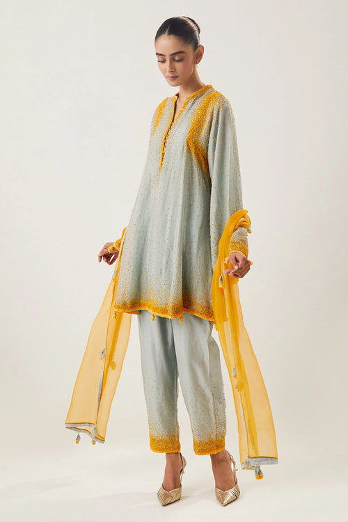 Nargis Powder Blue Kurta Set