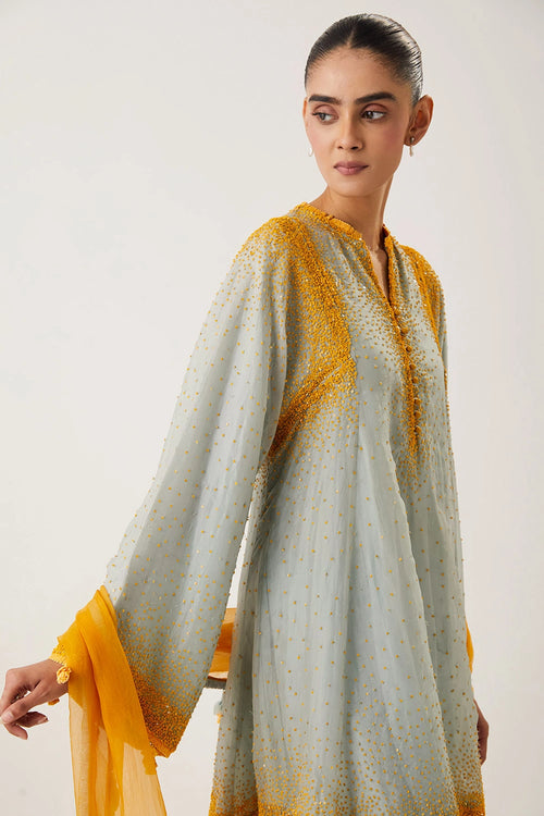 Nargis Powder Blue Kurta Set