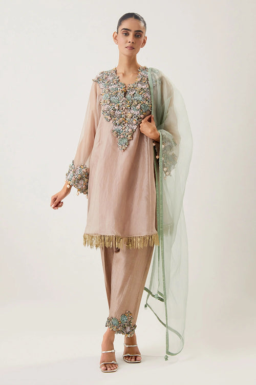 Zeenat Lilac Kurta Set