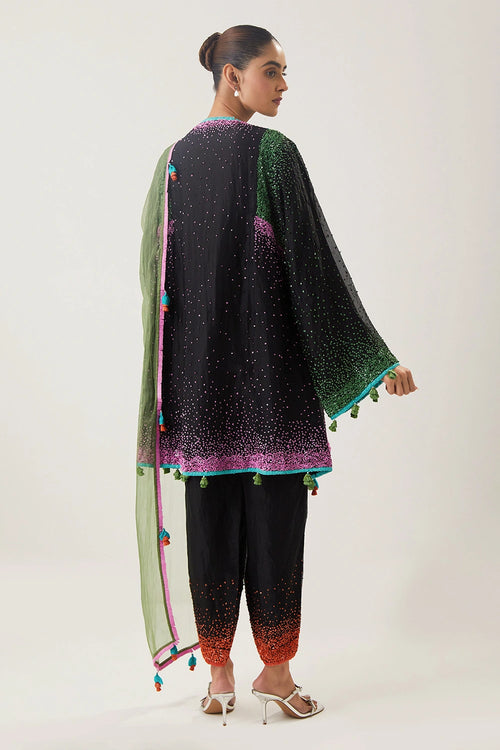 Nargis Black Kurta Set