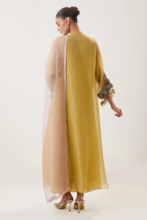 Raha Butter Yellow Kurta Set