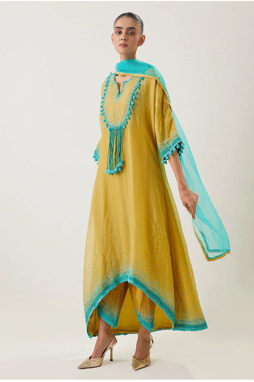 Ruhani Lemon Yellow Kurta Set