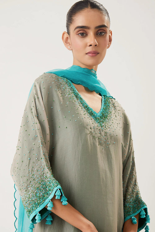 Ruhani Beige Kurta Set