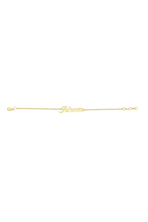14KT Gold Personalised Name Chain Bracelet