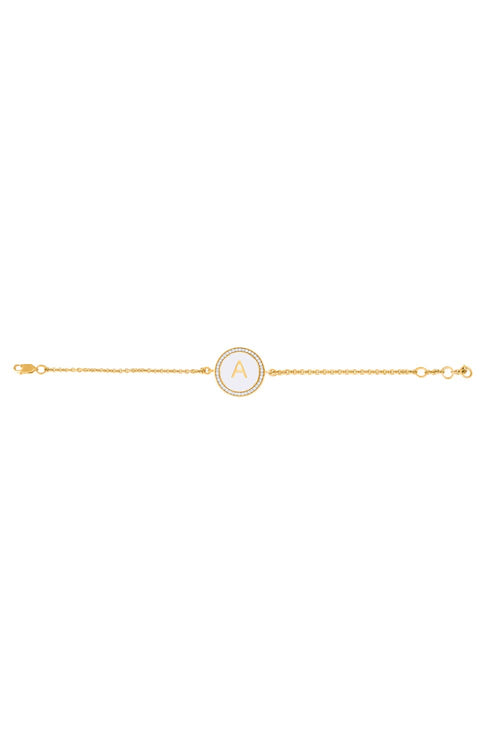 Personalised Enamel Diamond Chain Bracelet